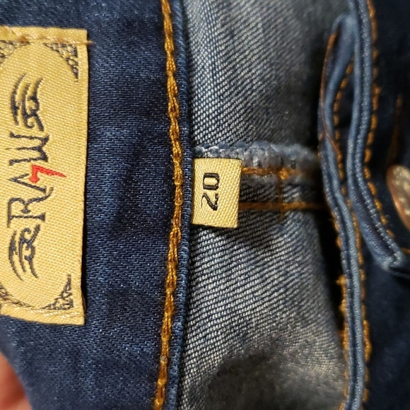 RAW 7 LADIES PLUS SZ 20 DISTRESSED CROPPED ANKLE JEANS - Picture 5 of 13